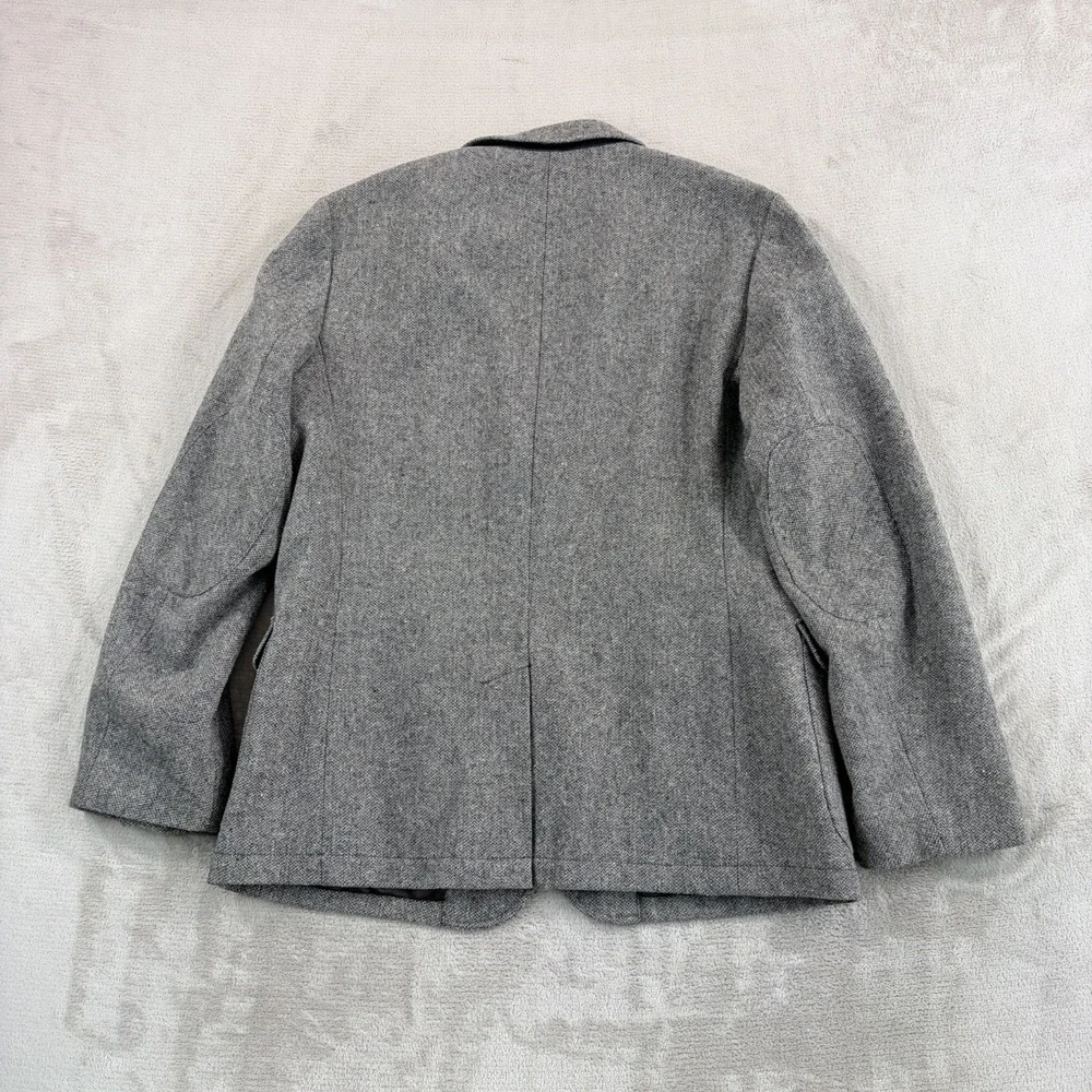 Gap Tweed Donegal Tailored Sport Coat Jacket Dusty Grey Wool Herringbone Men 44R